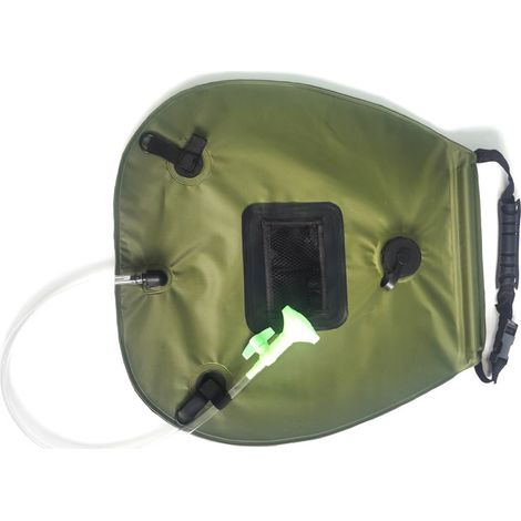 Sac de douche solaire 20L grande capacité, accessoire de bain et de stockage d'eau pour le camping en plein air (version améliorée) (1/5)