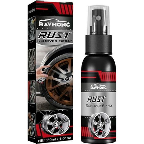 Nettoyant jante auto anti-rouille : élimine les taches d'oxydation, nettoie et fait briller la peinture, convertisseur d'oxyde. (1/5)