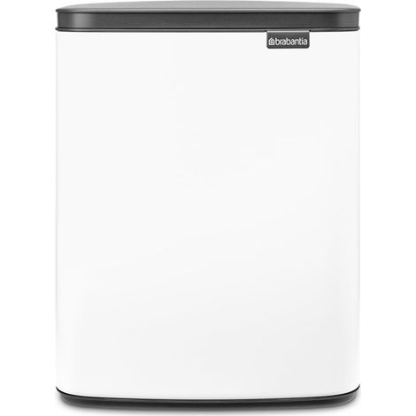 Brabantia - Bidone de rifiuti Bo 12 L - Elegante e pratico - Coperchio defacile apertura e chiusura suave - Igienico, salvaspazio - Maniglia per il trasporto - Per il bagno, l'ufficio e la camera da l