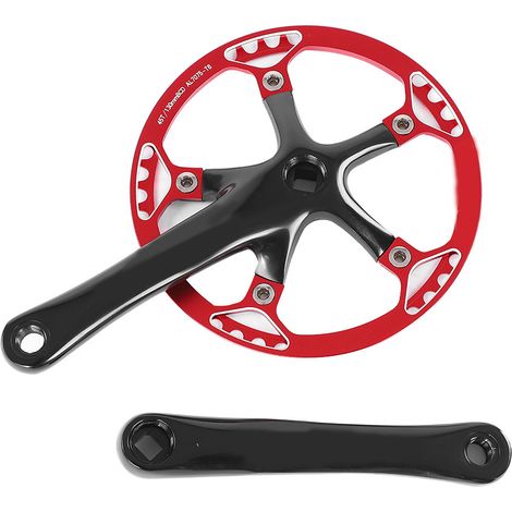 Jeu de plateau Meijun 170mm pour vélo, 45T 47T, disque de chaîne noir et rouge (1/5)