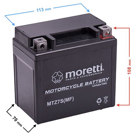 Batterie Moretti AGM (Gel) MTZ7S (1/2)