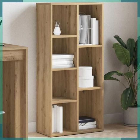 Bibliothèque - 855965 - chêne artisanal - 50 x 25 x 104 cm - bois d'ingénierie (1/5)