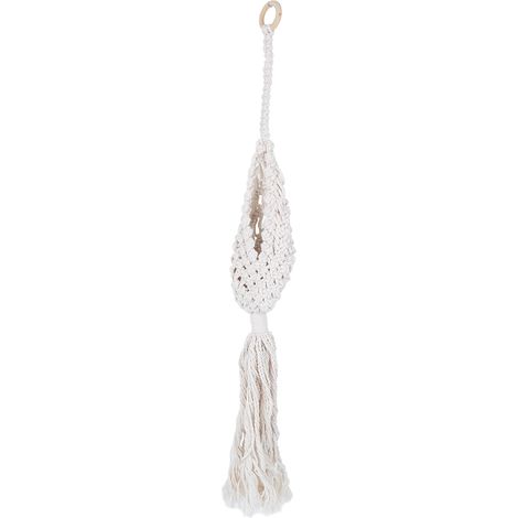 Panier suspendu en corde de coton tissé main, support pour pot de fleurs, décoration de balcon jardin