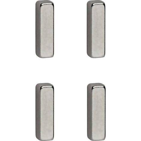 Maul Magnete neodimio (L x A x P) 15 x 4 x 4 mm rettangolare, barra Argento 4 pz. 6169096 (1/5)