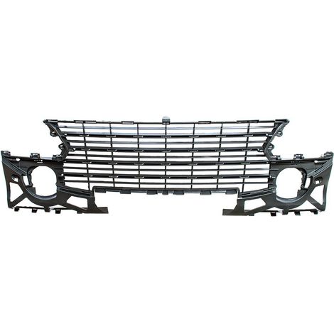 Peugeot 307 II 05-07 Kühlergrill in der vorderen Stoßstange MIT LÖCHERN FÜR STREIFEN (1/2)