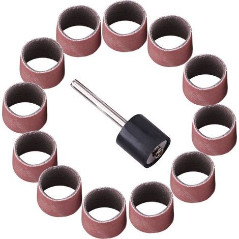 Kit de ponçage pour bois - Manchons abrasifs pour tambour, mandrin inclus (Grains 600) (1/5)