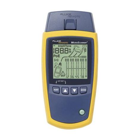 Testeur de câbles MicroScanner² – Vérification RJ11/RJ45/coaxial – Affichage graphique – Détection services VDV – Boîtier robuste – Flukenetworks (1/3)