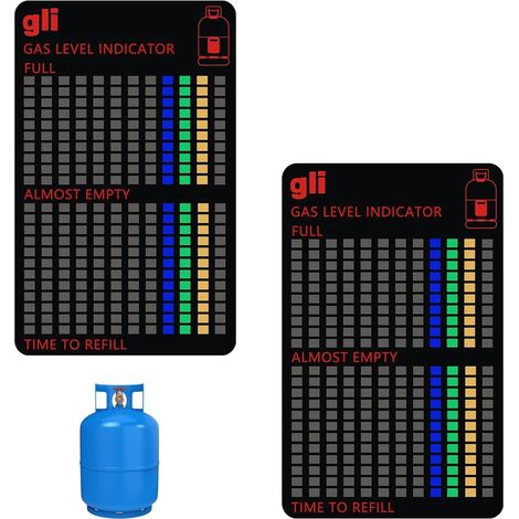 2 Pcs Indicateur de Niveau de Bouteille de Gaz, Magnétique Bouteille Gaz Propane Butane Indicateur, Indicateur De Niveau De Gaz pour Bouteilles De Gaz Propane, Butane, Réchaud À Gaz, Indicateur De Gaz (1/5)
