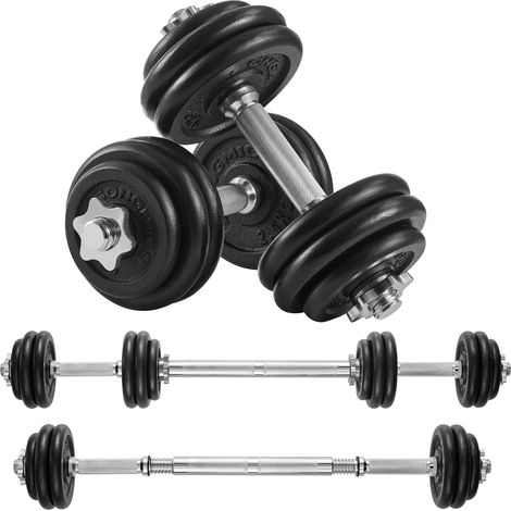 Songmics – Kit haltères ajustables 2,5/1,25 kg – Barre d’extension 30 cm – Antidérapantes – Pour musculation à domicile – 1 paire (1/5)