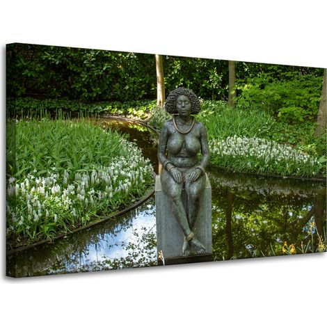 Peinture sur toile, sculpture architecturale de femmes, 100 x 60 cm