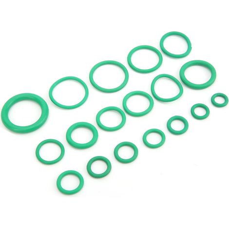 Geeignet für 270 grüne O-Ring-Dichtungen in 18 Größen, anwendbar auf Kfz-Klimaanlagenkompressoren und Wasserhähne.