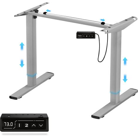 Devoko – Cadre de bureau assis debout réglable 100-160 cm – Charge 80 kg – Acier robuste – Système de levage silencieux – Protection contre surchauffe