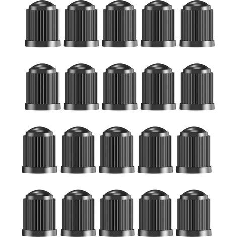 20 x Universal Car Tyre Valve Caps, Dustproof with Sealing Ring, Plastic Tyre Valve Caps, Suitable for Most Cars, Motorcycles (1/5)