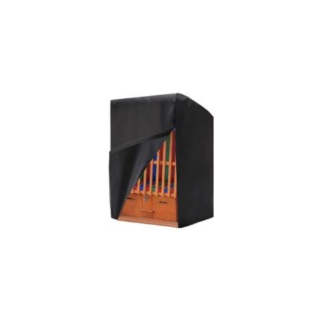 Funda para silla de playa - Lona impermeable y cortavientos, funda para silla de caseta de playa con cremallera - 135x105x175/140 cm, Negro - Crezuo
