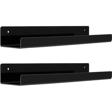 supports muraux pour disques vinyles noirs - étagère murale - étagère photo - présentoir à disques vinyles noir (1/5)