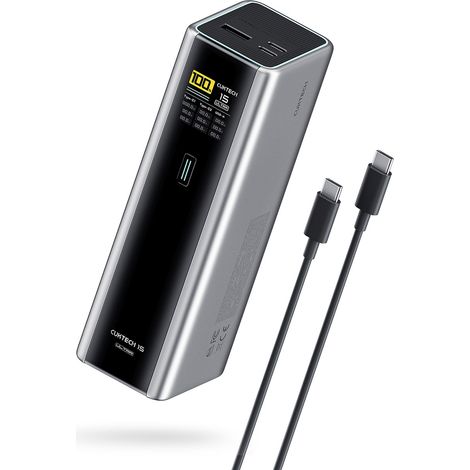Powerbank da 20000 mAh con porte USB-C e USB-A da 210 W - grigio (1/5)