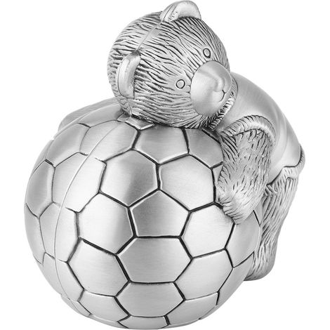 Tirelire en forme de ballon de football ours, tirelire à pièces, tirelire, décoration intérieure, cadeau pour enfants. (1/4)