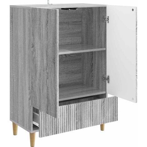 Maison La Vie - Buffet Salon Moderne - Meuble de rangement - Sonoma gris 66 x 34,5 x 95 cm Bois d'ingénierie bu5202