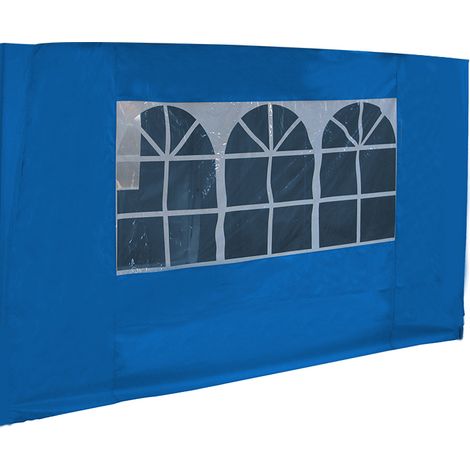 3x3M Blue Pop Up Gazebo Side Panel Wall with Window 1 Piece Only (1/5)