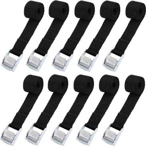 10er-Packung klauenförmige Gurte zur Befestigung der Gurte – Schwarz – 2 x 39 cm (1/4)