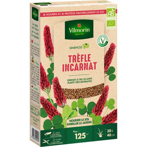 Engrais vert trèfle incarnat - BIO - Grand modèle Vilmorin (1/3)