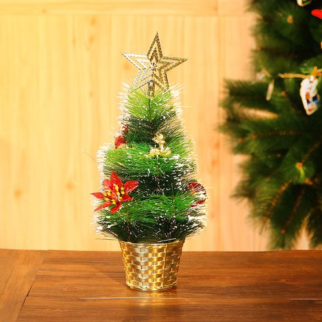 Mini sapin de Noël de bureau, décorations de Noël, articles de Noël, décoration de vitrine, vente en gros d'aiguilles de pin, sapin créatif en aiguilles de pin, sapin en aiguilles de pin de 38 cm