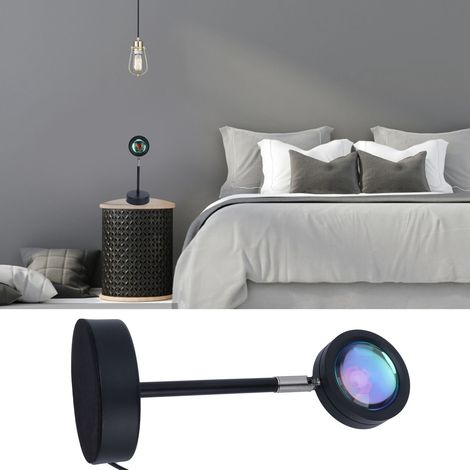 Lampe de projection LED USB, éclairage d'ambiance, décoration de fond pour la maison, la chambre et la diffusion, colorée (1/5)