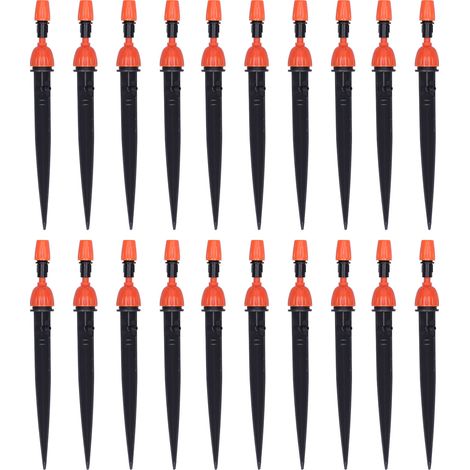 20Pcs Irrigation Drippers Adjustable Micro Sprinkler Nozzle for 4/7 Pipes Garden Watering System