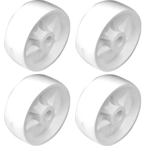 Cyclingcolors – Roulette 38mm en plastique rigide blanc – Charge maximale 50kg – Pour meubles et chariots – Roue durable pour usage intensif (1/2)
