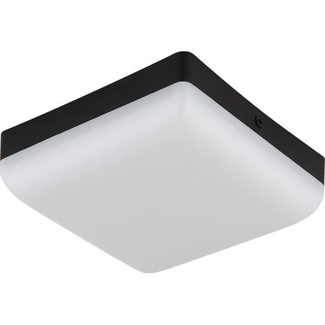 Deckenlampe Deckenleuchte LED Flurlampe schwarz Küchenleuchte quadratisch L 12cm