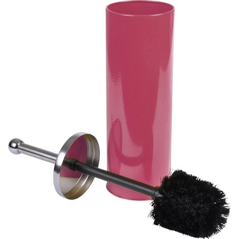 WC-Bürste aus Metall – 1 Stück – Edelstahl, Himbeerfarben – Hygienische Reinigung – Modernes Badezimmer – 9,5 x 37 cm (1/2)