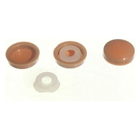 PLASTIDOME Lot de 1000 cache-vis à clipser Couleur teck (1/2)