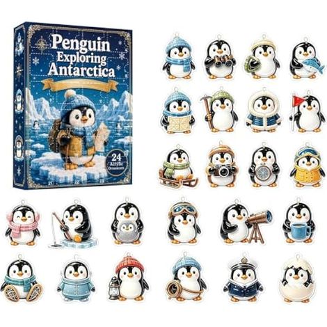 Calendrier de l'Avent avec Décompte Jusqu'à Noël Ornement en Acrylique 2D (1/5)
