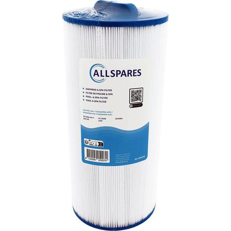 Filtro de agua para spa AllSpares PTL50W-SV-P-4 / 6CH-50 (Ø152x341mm)