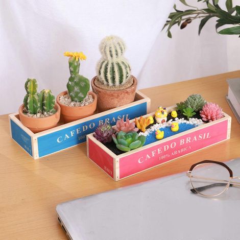 Présentoir pour plantes d'intérieur et d'extérieur, jardinière décorative en bois pour la maison (1/4)