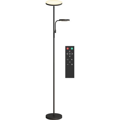 Lampadaire LED 42W dimmable 2700K-6500K 4 couleurs variation continue, 4 modes scène, télécommande et contrôle tactile