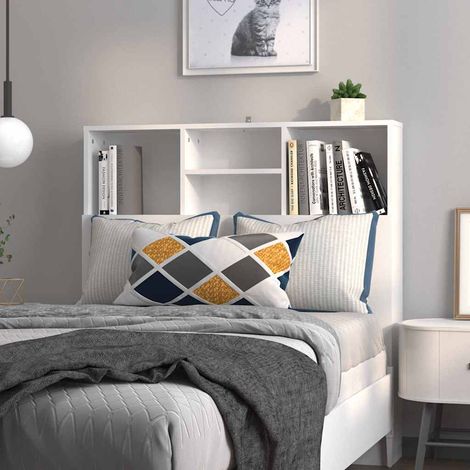vidaXL Mueble cabecero blanco 100x19x103,5 cm (1/5)