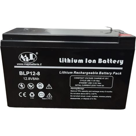 Batt. LiIon 3S 12V 8Ah Dim.150x65x98mm per pompa Volpi
