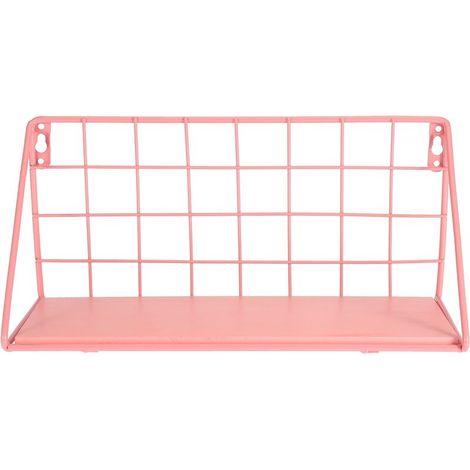 Étagère murale en fer rose S, étagère de rangement suspendue pour salon, bureau, décoration, plantes, livres, facile à assembler (1/5)