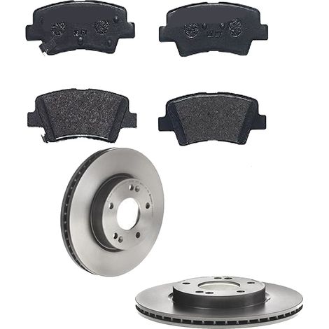 KIT FRENI ANTERIORI compatibile con HYUNDAI IONIQ (AE) - DISCHI + PASTIGLIE OEM: P30103 / 24.0122-0301.1 /SOSTITUZIONE DIRETTA/BASSA POLVERE/SILENZIOSO (1/5)