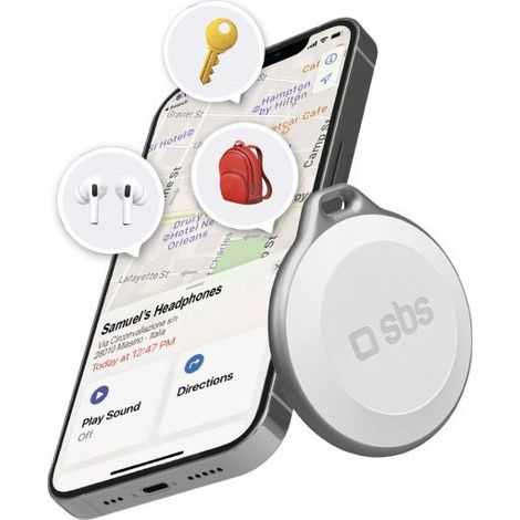 SBS TEFINDBTAPW Traqueur GPS et localisateur Universel Recherche Blanc (1/3)