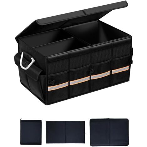 QORVA-Boîte de rangement pliable pour voiture 60×35×30 cm, Oxford (1/5)