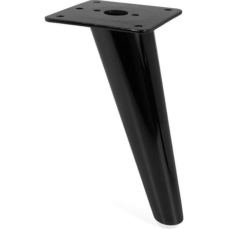 pata metálica modelo cov h180 negro mate / níquel mate acabado negro mate