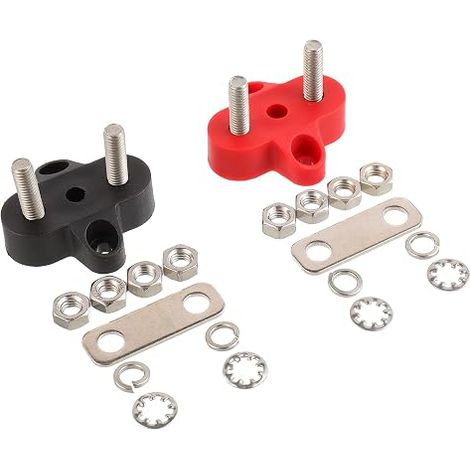 M6 Terminal Block Battery Terminal Block 12-48V DC Bus Bar for RV Truck Camper Boat (1/4)
