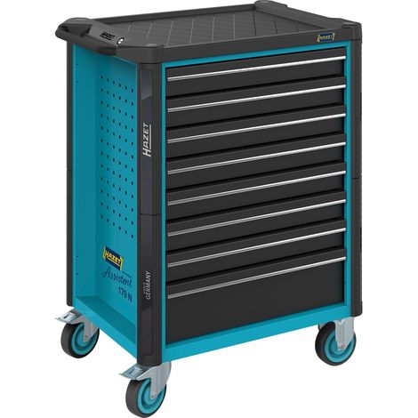 Wagon WKZ 179N-8 B785xT518xH1020mm 1000kg 8 tiroirs en acier bleu (1/4)