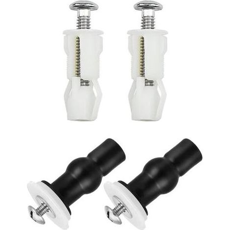 WC-Sitz-Expansionsschrauben – Lochdurchmesser 14 bis 18 mm – Nylon-Gummi und Edelstahl – 2 Paar (1/5)