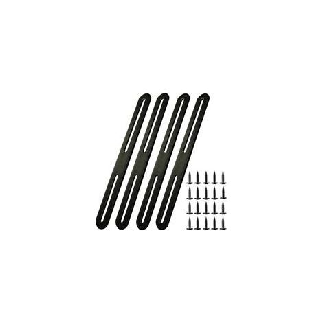 4PCS Pattes de Fixations 210 x 24mm Patte de Fixation Noir en Acier Inoxydable Pattes D'assemblage pour Réparation Connexion Fixations Meubles (1/5)