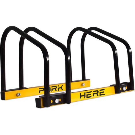 Load Rastrelliera Cavalletto Fermabici Modulare 2 in 1 in Acciaio Antiruggine con meccanismo di fissaggio al suolo ideale per parcheggiare fino a 2 biciclette in parco, strade private o garage