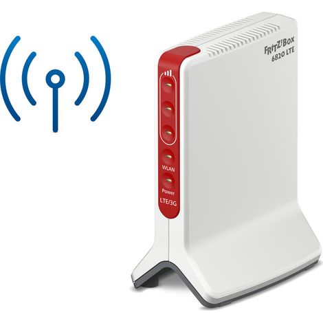 FRITZBox 6820 LTE (v3) INT router wireless Gigabit Ethernet Banda singola (2.4 GHz) 4G Rosso, Bianco (1/5)