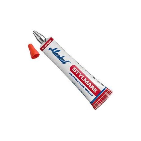 Tubo de pintura indeleble con punta de bola STYLMARK (10 uds)  Naranja